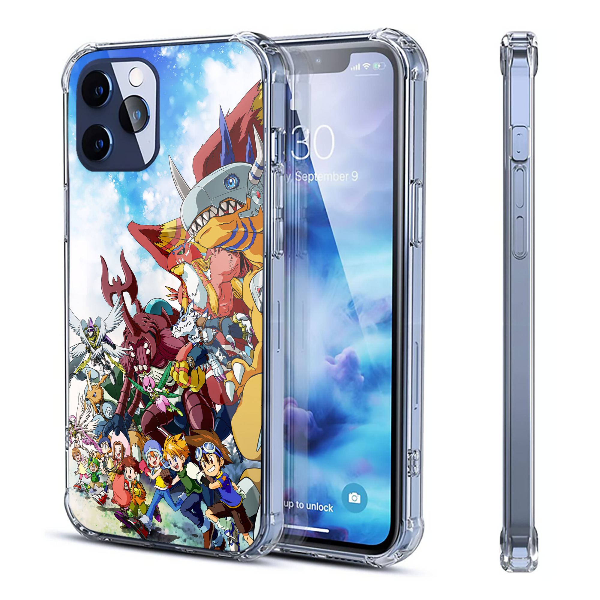 （画像用） Digimon デジタルモンスター/デジモン 【iPhone 12シリーズ対応】透明スマホケース（クリアソフトケース）